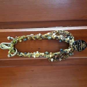 Handmade Beaded Green Statement Necklace